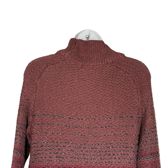 Roots Burgundy Gray Ombre Knit Sweater Dress Medium - Picture 5 of 13